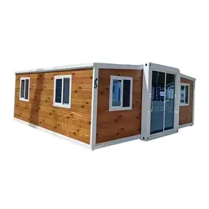 高品质预制便携式移动小房子3卧室预制生活别墅20英尺可扩展集装箱房