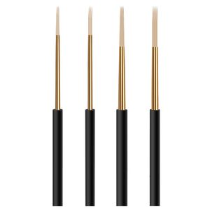 Gold Coated Microblading Needles 3R 5R Shading Nano Blades Anti Allergy PMU Eyebrow Tattoo Tools - Product Image 1