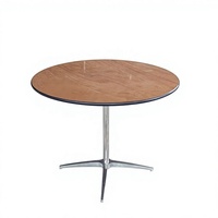 Table de bar moderne en contreplaqué durable et écologique de 24 pouces de diamètre et 30 pouces de hauteur pour usage commercial dans les hôtels, les mariages et les fêtes