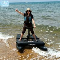 Vélo aquatique à pédales à plateau plat, 1 personne, cadre en aluminium avec tapis flottant avant, hydrodynamique pour rivière, portable, de Chine, Lumark