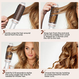 Nouvelle brosse lissante et bouclante multifonctionnelle portable à ions négatifs pour usage domestique, brosse thermique - Product Image 6