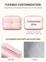 Sac de voyage rigide 14/12 pouces pour ordinateur portable, trousse de maquillage avec serrure pour femme, logo personnalisé, couleur, sac de voyage, sac suspendu, OEM