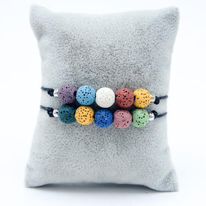 <span class=keywords><strong>Bracelet</strong></span> de perles en <span class=keywords><strong>pierre</strong></span> naturelle, en lave, pour diffuseur de parfum, <span class=keywords><strong>huile</strong></span> <span class=keywords><strong>essentielle</strong></span>, couleur mixte, réglable, bijou <span class=keywords><strong>volcanique</strong></span>, vente en gros - Product Image 4