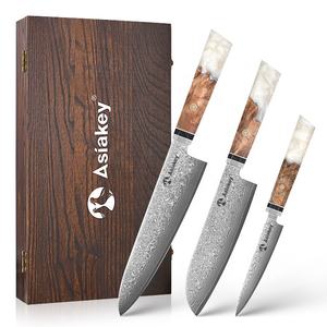 Juego de <span class=keywords><strong>Cuchillos</strong></span> de Chef Kingpower con Logotipo Personalizado, Cuchillo Santoku Japonés de Acero Damasco con Alto Contenido de Carbono, <span class=keywords><strong>Cuchillos</strong></span> de Cocina Modernos de Resina con Alto Pulido - Product Image 1