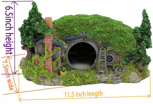 Polyresin/resina paisaje en miniatura de <span class=keywords><strong>la</strong></span> colina de agujero casa Manor Ideas de decoración tanque de peces decoración refugio ornamento - Product Image 4