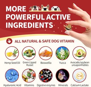 <b>Glucosamine</b> Chondroitin Joint Supplement for <b>Dogs</b>-Fast Absorption Grain-Free Soft Chews for Hip & Joint Pain Relief - Product Image 4