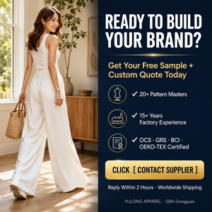 <span class=keywords><strong>Pantaloni</strong></span> <span class=keywords><strong>Palazzo</strong></span> da Donna Personalizzati OEM all'Ingrosso, <span class=keywords><strong>a</strong></span> Vita Alta, con Elastico Posteriore, Gamba Larga Plissettata, Casual da Ufficio, <span class=keywords><strong>Lunghi</strong></span> - Product Image 6