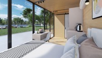 Mini-maison préfabriquée économique et populaire, type Apple Cabin, structure en acier léger, construction rapide, portable, conteneur de bureau 20 pieds 40 pieds