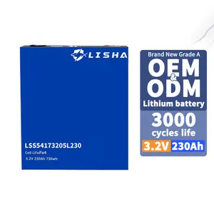 Lisha New Fashion Rechargeable Prismatic Cells 3.2V 230Ah LiFePO4 Cells Lithium ion Cell for Solar System/Power Battery