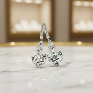 Boucles d'oreilles pendantes Chia TUT en argent 925 avec cristaux et strass sertis griffe, bijoux romantiques pour femme, mariage - Product Image 2