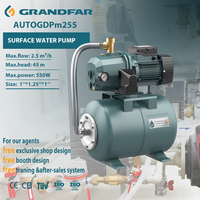 Pompe à eau à jet haute pression GRANDFAR 220V 550W 0.75HP, station de pompage d'eaux usées domestiques, pompe à eau de surface automatique avec réservoir