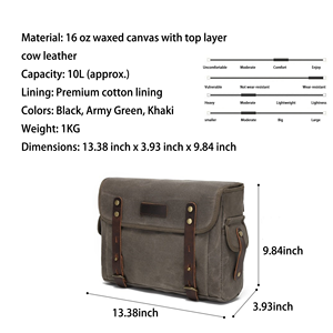 Bolsa de sillín lateral para asiento trasero desmontable de alta calidad, bolsa de viaje para motocicleta Knight Rider en lona encerada, estilo maletín elegante - Product Image 3