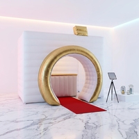 Şişirilebilir PVC Fotoğraf Kabini UV Baskılı Dahili Fanlı Kolay Kurulumlu-Su Geçirmez Taşınabilir Oda Partiler ve Açık Hava Etkinlikleri İçin