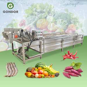 Máquina comercial de lavado de verduras y frutas con burbujas de aire y ozono para limpieza de hojas, raíces, cítricos, naranjas y calabazas - Product Image 1