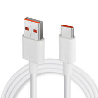 2025 Fábrica al por mayor Nuevo Cable de carga 6A Super Fast 66W Identificación inteligente para IOS Teléfonos móviles Impresoras Tipo C USB Tipo