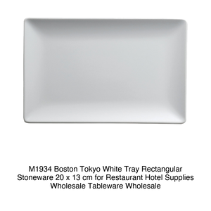 Plat de service rectangulaire Boston / Tokyo blanc 20 × 13 cm en grès M1934 - Product Image 2