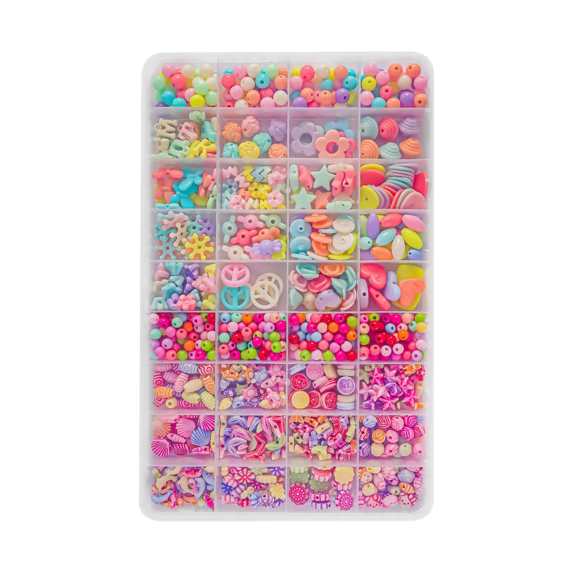 Atacado Crianças 36 Grids DIY Colar Hairband Pulseira Beads Meninas Jóias Fazendo Brinquedos 048