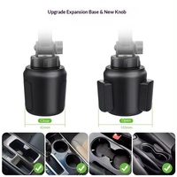 Support de téléphone pour voiture à bras mécanique flexible amélioré, réglable, à long cou, sans tremblement, avec base extensible, compatible