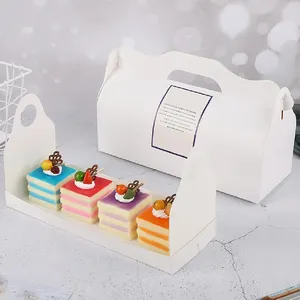 Scatola di torta da forno in cartone di pasticceria con LOGO personalizzato ecologico di lusso per scatola di biscotti Macaron per feste di compleanno di natale per bambini