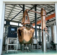 Alambic de distillation d'alcool en cuivre rouge pur, équipement traditionnel de distillation de whisky, alambic à spiritueux de qualité alimentaire