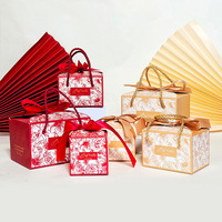 Emballage personnalisé de luxe en carton ondulé pour dragées de mariage, bonbons et chocolats, avec revêtement UV et gaufrage, recyclable, vente en gros