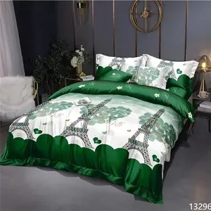 جديد الأزياء 3D زهرة المطبوعة البوليستر مخصصة طقم سرير غطاء لحاف غطاء سرير مجموعة