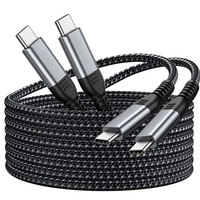 Cable USB Tipo C de 240W 5A, Cable de Carga Rápida Tipo C, Cable USB C de Fábrica de 1m 2m 3m con Trenzado de Nailon, Cargador PD3.1, Cable USB-C a USB-C