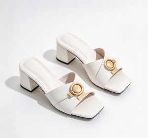 Mules compensées d'été R+ pour femme à talon haut, à enfiler, avec nœud et bout carré, 4 cm - Product Image 4
