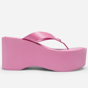 Sandales compensées en jean à bout ouvert pour femmes, grandes tailles 44, à talon haut, style mules ou claquettes, chaussures à plateforme à coupe large - Product Image 4