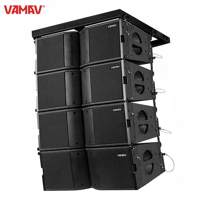 VAMAV VXT210 Bocinas Line Array System Active Dual 10-Inch Speakers 1600W MAX Professional Audio Video Outdoor DJ Sound System