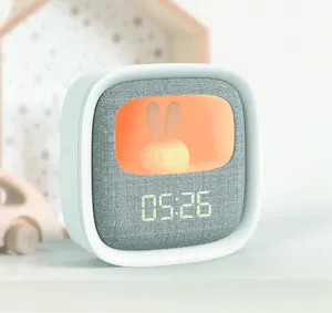 Vải hiển thị đồng hồ báo thức đèn cảm ứng điện tử Dimmer đồng hồ báo thức với LED ánh sáng ban đêm cho phòng ngủ