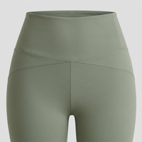 Ensemble de yoga personnalisé OEM pour femme, avec soutien-gorge de sport à col en V et leggings taille haute, tenue de sport multi-bretelles à lacets