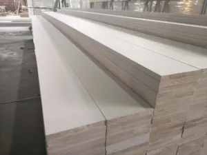 White Primed Finger Joint Pine Wood Trim Baseboard S4S 1X6