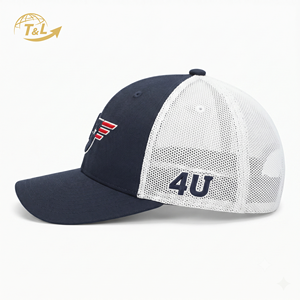 Casquette de baseball 4U personnalisée de haute qualité à 5 panneaux avec logo brodé en 3D, visière incurvée, fermeture snapback, style classique, casquette de sport type trucker - Product Image 3