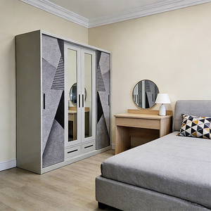 <span class=keywords><strong>Armoire</strong></span> moderne en métal durable de style chinois avec portes coulissantes, étagères réglables, personnalisable pour <span class=keywords><strong>chambre</strong></span> à coucher, salon, maison - Product Image 6