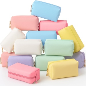 Travel <b>Makeup</b> Bag Large Capacity PU Cosmetic Organizer Waterproof Portable Open Flat Toiletry Bag - Product Image 1