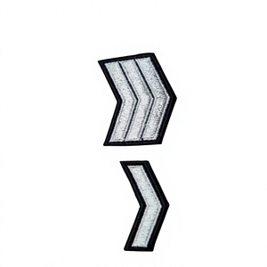 Custom Embroidered Uniform Rank Patches Chevron Badge <b>Sew</b> on Fabric Rank Insignu for Garment - Product Image 1