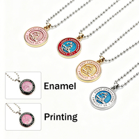 Moules Gratuits Collier Saint Christophe Pendentif Médaille Saint Christophe Personnalisé en Émail Bijoux de Protection pour Hommes et Femmes