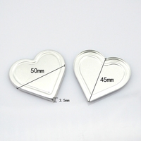 Custom Aluminum Heart Eyeshadow Pans Empty Heart-shaped Makeup Pans