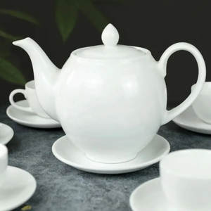 Ensemble de théière en porcelaine mince-Service à thé en céramique de haute qualité avec design résistant à la chaleur et style minimaliste de luxe - Product Image 6
