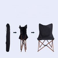 Chaise de camping pliante Rouser Moon Butterfly, chaise longue portable d'extérieur, siège pliable léger pour le camping, la plage et les pique-niques