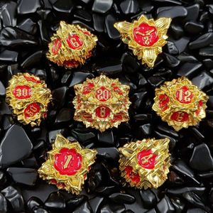Juego de Dados DND de Lujo Hechos a Mano de 7 Piezas, Poliédricos, Huecos, de Aleación de Zinc de 40 mm, Color Personalizado, Logotipo Personalizado para RPG Dungeons & Dragons - Product Image 5