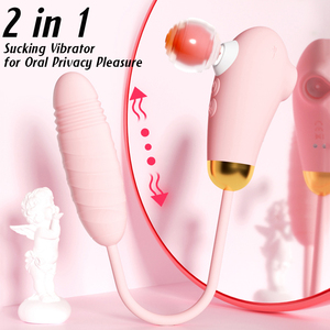 Juguete sexual Vibradores para clítoris: vibrador 3 en 1 <span class=keywords><strong>de</strong></span> empuje, lamiendo y succión, juguete sexual perfecto para adultos para parejas, vibrador para mujeres - Product Image 2