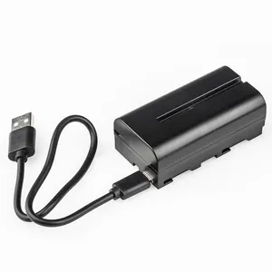 2200mAh 4400mAh 6600mAh NP-F550 NP-F750 NP-F970 Type-C USB Output Battery with Digital Power Indicator for LED Video Light
