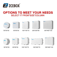 ZCEBOX Câble Électrique En Plastique En Aluminium Transparent Couvercle Boîtier Boîte De Jonction Étanche