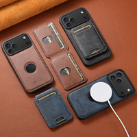 Coque de téléphone SUTENI pour iPhone 18 Pro Max avec chargement sans fil, support magnétique pour cartes, 2-en-1, en similicuir, compatible avec les modèles 17, 16 Plus, 15, 14, 13, 12