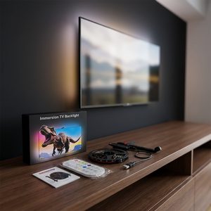 <span class=keywords><strong>Rétroéclairage</strong></span> Intelligent pour <span class=keywords><strong>TV</strong></span> avec Caméra 3,8 m (12,5 pi) pour Écrans 55-65 Pouces, Synchronisation Écran et Musique, <span class=keywords><strong>Bande</strong></span> <span class=keywords><strong>LED</strong></span> RGB en Cuivre, Contrôle par Application et Vocal - Product Image 3