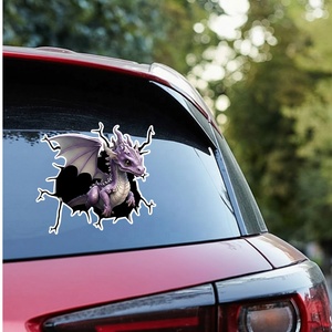 Calcomanías 3D de Dragón Volador para Coche, Paquete de Calcomanías de Vinilo Realistas para Ventana de Coche y Pared - Product Image 3