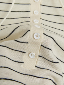 Áo len nữ có mũ trùm đầu kiểu dáng thanh lịch chất lượng tốt, dệt kim sọc, chất liệu len - Product Image 5