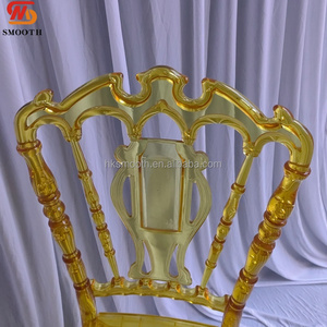SMOOTH Top 1 Popular Amber Transparent Acrylic Wedding Plastic <b>Chair</b> Ceremony Banquet Crystal Event Party <b>Dining</b> <b>Chair</b> - Product Image 3